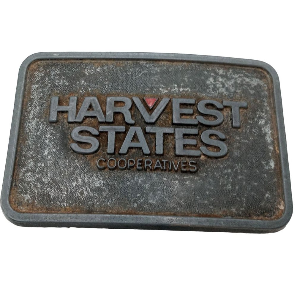 Harvest States Cooperative Belt Buckle Vintage Distressed Agriculture Ag Farming